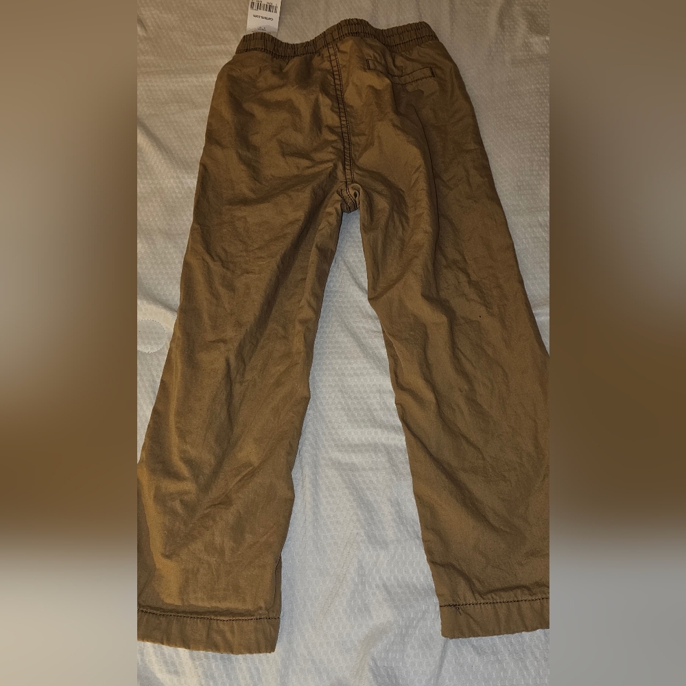 CARTER'S Tan Khaki Cargo Pants Sz 6 Winter Thick Warn Cozy
